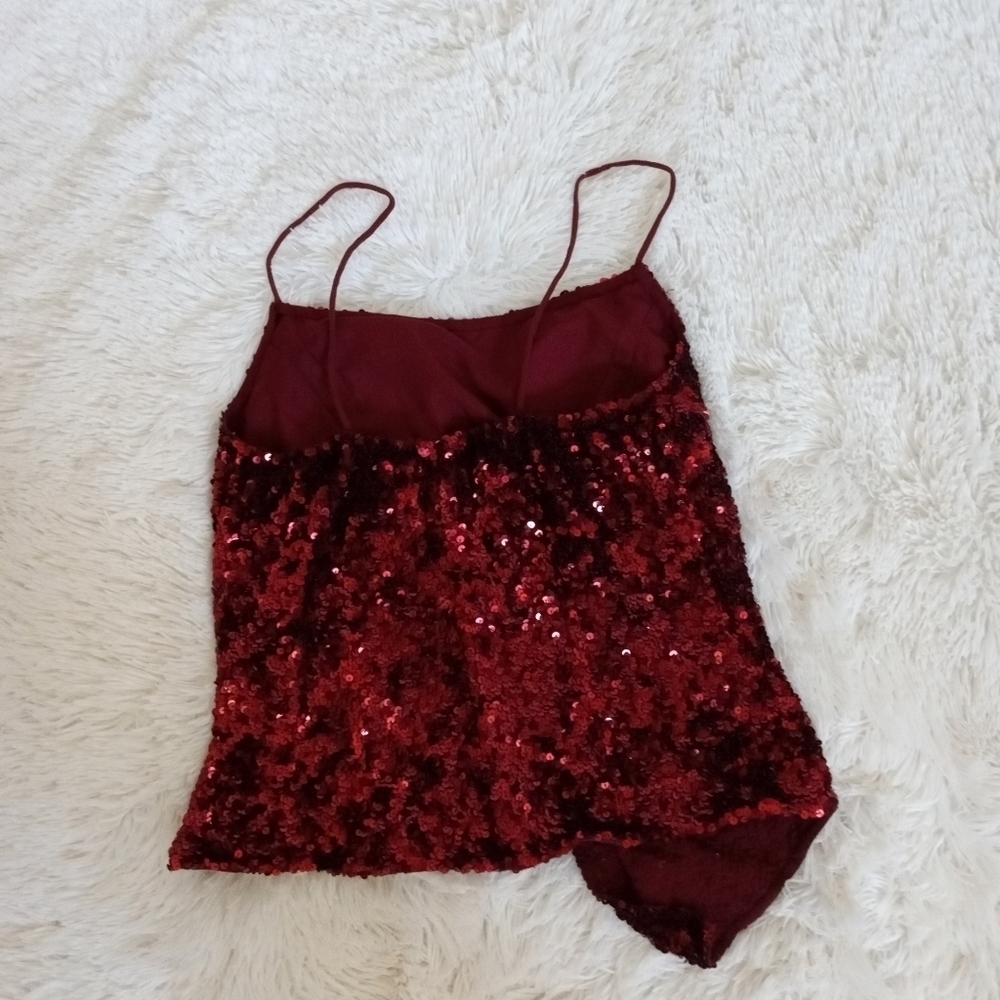 Cache Red Sequin Camisole - Picture 5 of 7
